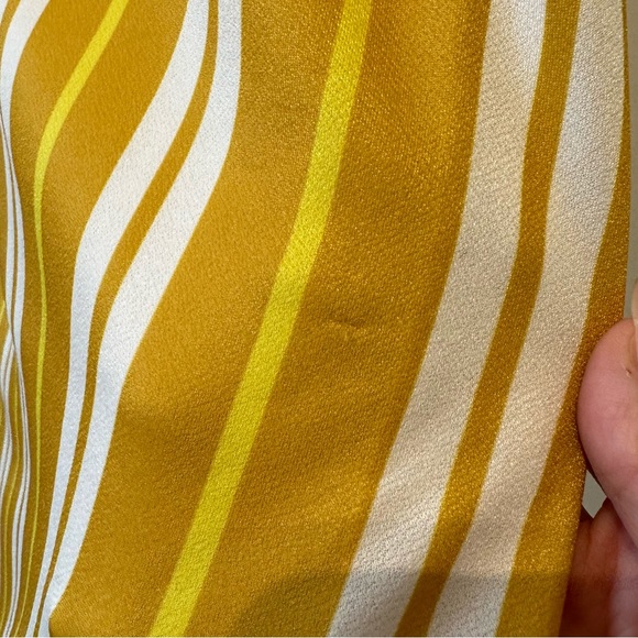 Yellow striped matching set, wide leg pant and bra top festival outfit - Picture 8 of 11